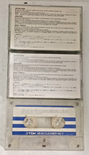 Lotto 3x TDK HEAD CLEANER HC1 Hc11 Hcl musicassette vergini cassette tape