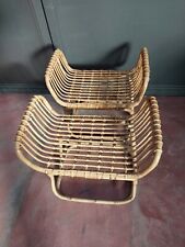 Coppia Sgabelli Poggiapiedi BONACINA Anni 60 Perfetti