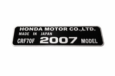 Targa ID non OEM HONDA CRF70F