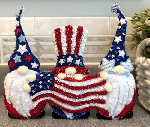 Bandiera gnomi patriottici usa - bandiera,