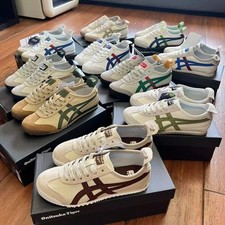 by Onitsuka Tiger NUOVE sneakers beige/blu unisex MEXICO 66 scarpe basse classiche