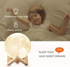 Lampada da notte incandescente luna 3d usb moon light comodino bambini regalo