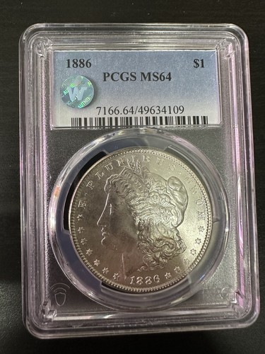 1886 pcgs ms64 morgan vista - 1886, $1