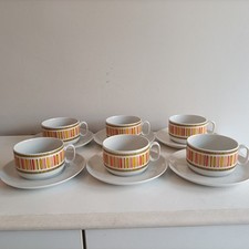 6 TAZZE THE DESIGN VINTAGE SPACE AGE ANNI 70 80 CERAMICA MONOPOLI TOGNANA