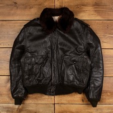 Giacca Bomber Vintage L Anni 70 Aviatore Volo Talon Zip Marrone
