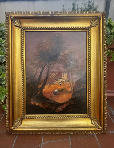 Dipinto olio lastra - olio,