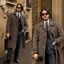 Cappotto uomo lana - , marrone
