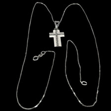 COLLANA CROCE IN ORO BIANCO