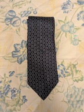 Hermes Tie 100% Silk - Dark