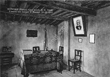 Cartolina - Postcard - Roncole - G. Verdi - Camera - anni '50