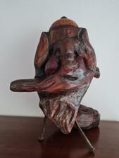 NATURAL WOOD SCULPTURE   LEONINO UMANOIDE