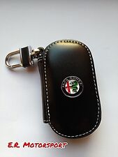 Portachiavi in ecopelle NERO contenitivo Alfa Romeo 147 156 159 Mito Spider 