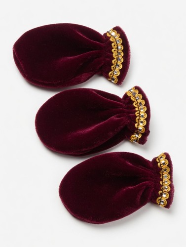 Sacchetti velluto bordeaux oro - bordeaux,