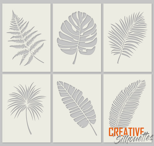 Stencil foglie giungla - , ---