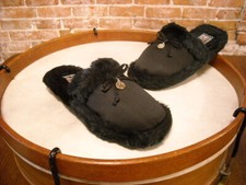 Joy Mangano Black Satin & Faux