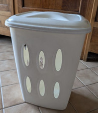 CESTO PORTABIANCHERIA PLASTICA BIANCA TONTARELLI 41x34x53 cm