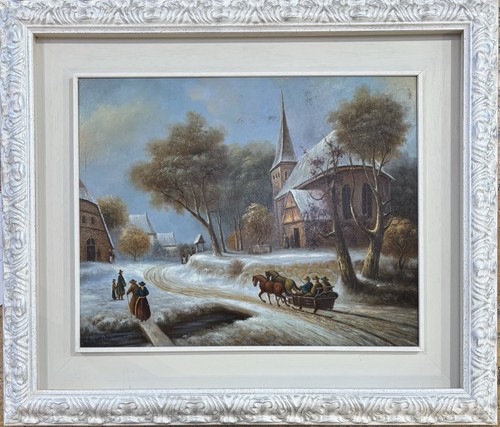 Paesaggio fiammingo olio - paesaggio,