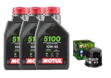 KIT/TAGLIANDO SUZUKI DL V-STROM 650 2004 2016 OLIO MOTUL 5100 10W40 FILTRO HIFLO