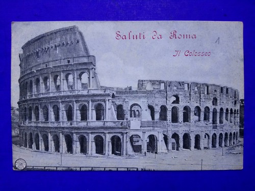 Cartolina roma saluti - roma,