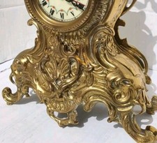 Orologio Barocco Con Putto In Cima Antico Antiquariato Opere d'arte Arredamento