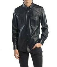 Camicia uomo NERA pelle di