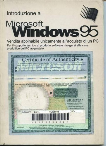 Libro licenza windows 95 - licenza,