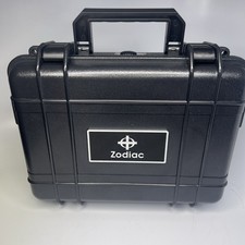 Zodiac scatola orologio plastica nera valigia custodia viaggio contiene 6 sei orologi