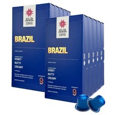 Specialty Coffee Capsules - Brazil Single Origin, 100% Arabica Coffee, Intens...