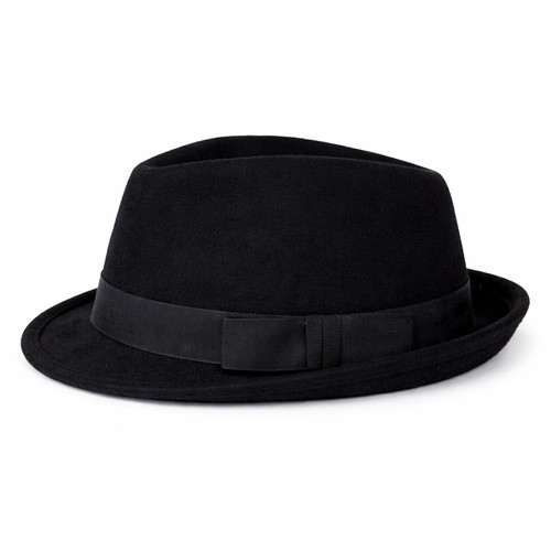 Cappello trilby lana nero - trilby,