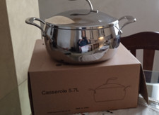 Tupperware  Chef  5.7 Litri Casseruola Coperchio Acciaio Inox