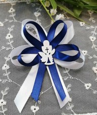 Prima Comunione Segnaposto coccarda con calice di legno