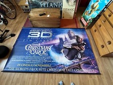 A Christmas Carol cinema banner | film movie vinyl banner rare | Jim Carrey