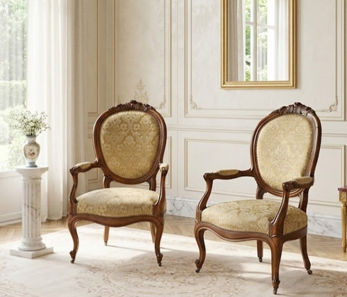 Coppia poltrone noce - poltrone,