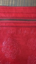 Desigual red shoulder bag - red, with