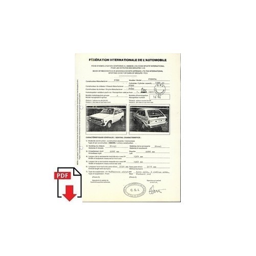 1977 ford fiesta - ford, fiche
