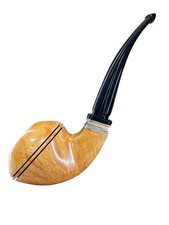 PIPA PASCUCCI PIII RHODESIAN RADICA CHIARA CON VERA IN ARGENTO - Handmade in ITA