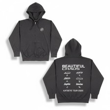 Felpa con cappuccio zip Katseye Beautiful Chaos Tour 2025 Merch Memeber nome unisex tutte le taglie