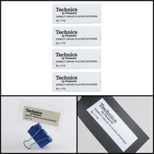 Technics by Panasonic SL-110 logo badge adesivo decalcomania 65 mm (2,55") X 26 mm (1,02")