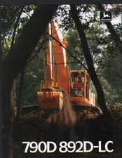 Foglietto brochure escavatore idraulico cingolato John Deere 790D e 892D-LC