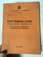 ww2 regio esercito manuale vocabolario romania coloniale frote ufficiale rsi 34