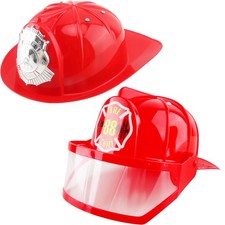 2 Pcs Kids Fire Hat Red