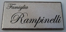 Targa nome incisa su