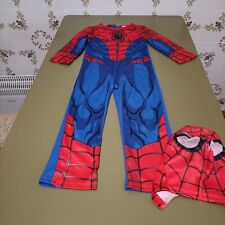 Costume Carnevale Spiderman Marvel Bambino Anni 5/6 Tuta E Maschera