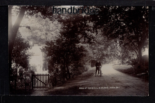 Raywell man with bicycle - with,