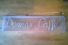 INSEGNA LUMINOSA  CON  LETTERE AL NEON VINTAGE ANNI 70  CAFFÈ DEMAR