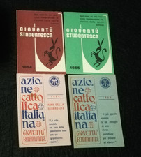 LOTTO TESSERE AZIONE CATTOLICA ITALIANA  1954/55 GIOVENTU' STUDENTESCA 1954/55