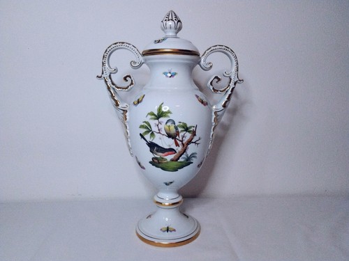 Vaso anfora herend scudo rosso - vaso,