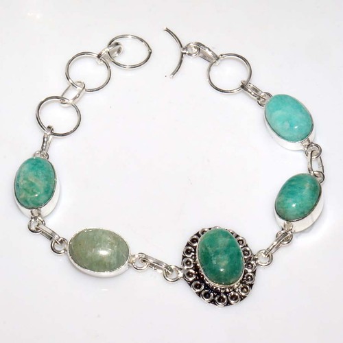 Bracciale amazzonite argento - bracciale,