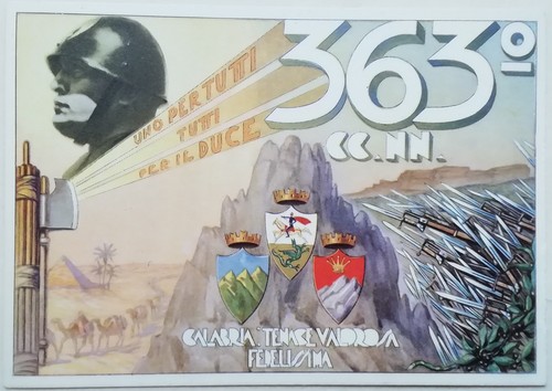 Cartolina 363 battaglione ccnn - 363,