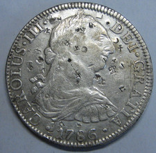 1786 mexico reales carlos - mexico, 8